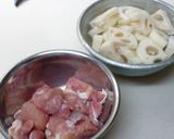 鶏もも肉とレンコンのさっぱりソテー♪作り方1写真
