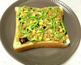 レンジで時短♪夏野菜カレートースト作り方6写真