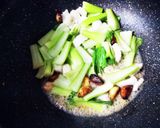 チンゲン菜とにんにくの海鮮とろみ炒め作り方4写真