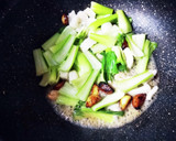チンゲン菜とにんにくの海鮮とろみ炒め作り方4写真