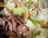 生キクラゲ入り！豚バラ肉の中華野菜炒め作り方5写真