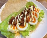 オートミールで照り焼きチキンラップサンド作り方7写真