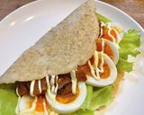オートミールで照り焼きチキンラップサンド作り方8写真