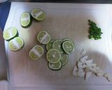 すだちとサバ缶と青唐辛子のパスタ作り方1写真