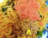 かぼちゃの葉っぱの卵とじと焼きそば作り方6写真