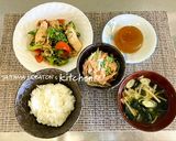 鶏肉とくるみの彩り中華炒め作り方7写真