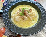 かぼちゃときのこの和風クリームうどん作り方7写真