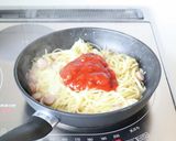 ケチャッピーで【バジルチーズナポリタン】作り方3写真