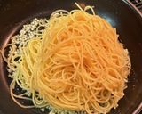 簡単☆明太子と乾燥バジルのパスタ作り方6写真