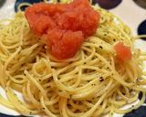 簡単☆明太子と乾燥バジルのパスタ作り方8写真