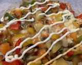もんじゃ焼き風関西鉄板どて焼きもどき作り方5写真