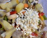 もんじゃ焼き風関西鉄板どて焼きもどき作り方6写真