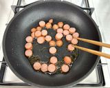 味付け２つ★豆苗とウインナーの中華卵炒め作り方3写真