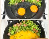 味付け２つ★豆苗とウインナーの中華卵炒め作り方5写真