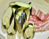 茄子で目玉焼き作り方1写真