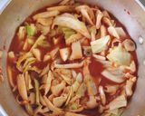 ピリ辛✾キャベツと 鶏ささみのトマト煮作り方5写真