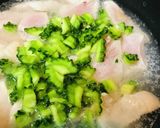 リゾット風●鶏肉とゴーヤーのチーズ雑炊作り方2写真