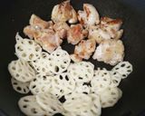 花椒香る♡鶏もも肉&蓮根★お弁当★常備菜作り方3写真