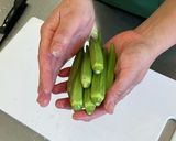 キラキラ涼しげ☆オクラの白だしジュレがけ作り方3写真