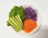ベジ♪たっぷり野菜のボリュームサンド作り方1写真