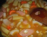 白菜と魚肉ソーセージのカレー煮作り方7写真
