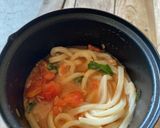 野菜たっぷりトマトツナうどん(山ごはん)作り方5写真