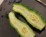 鶏ガラめんつゆで簡単ゴーヤチャンプル作り方1写真