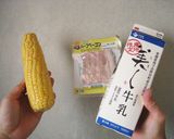 とうもろこし牛乳釜飯餅作り方1写真