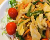 キムチ鍋の素活用●鶏肉のキムチーズ炒め作り方4写真
