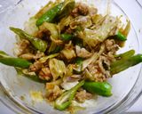 レンジで簡単！ピリ辛☆ししとう回鍋肉作り方4写真