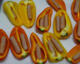 スナックパプリカとポークビッツのパン粉焼作り方3写真