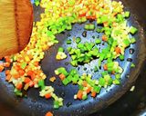 肉なしカレー炒め飯。作り方3写真