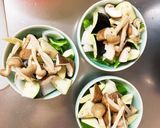 肉無根菜たっぷり梅トマト味温野菜サラダ作り方11写真