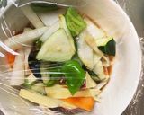肉無根菜たっぷり梅トマト味温野菜サラダ作り方14写真