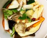 肉無根菜たっぷり梅トマト味温野菜サラダ作り方16写真