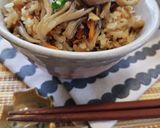 オイルサーディンと舞茸の炊き込みご飯作り方5写真