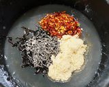 お盆の御供物でイワシの佃煮(香砂粉使用)作り方5写真