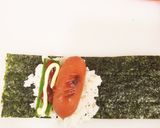 おにぎり海苔で簡単手巻き寿司作り方1写真