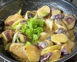 茄子と白ネギの味噌マヨ炒め作り方12写真