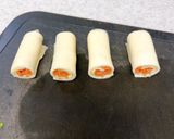 ライスペーパーで♪チーズ&サーモン巻き作り方7写真