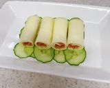 ライスペーパーで♪チーズ&サーモン巻き作り方8写真