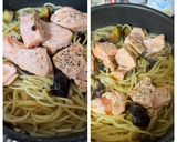 コストコ☆お刺身サーモンの和風醤油パスタ作り方7写真