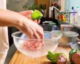 ごま味噌だれで煮込んだピーマンの肉詰め作り方4写真