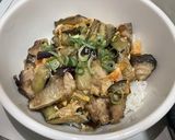 秋サバと秋ナスの卵とじ丼作り方6写真