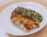 チキンソテー　さっぱりオクラソース作り方5写真