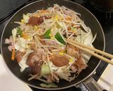 【簡単】かりかりエノキの餡かけ焼きそば風作り方3写真