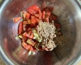 トマトツナバジルの冷製パスタ作り方1写真