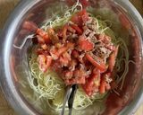 トマトツナバジルの冷製パスタ作り方3写真