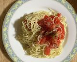 トマトツナバジルの冷製パスタ作り方4写真