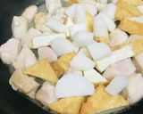鶏肉のおでん風からし炒め作り方2写真